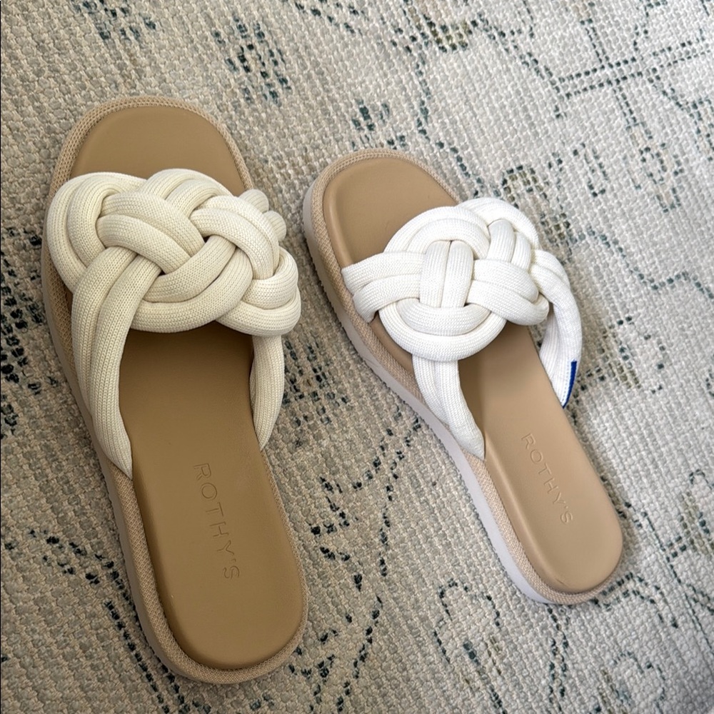 Rothy's White Sand Summer Sandal